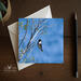 An all occasion folding greeting card with fine photography of an eastern kingbird at a lake offered at Cove Creek Photography.